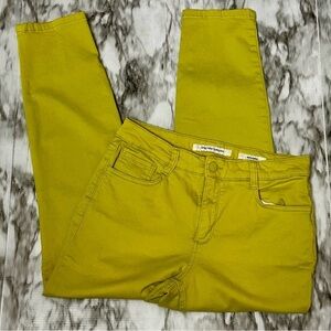 Bright Green Skinny Ankle Cropped Jeans SoHo Ankle Jeans Sz 10 Summer Vibrant